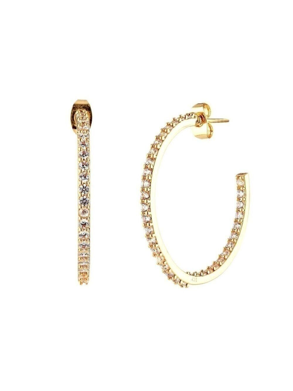 Crystal Haze From The Block Hoop Earrings - Picture 2 of 10